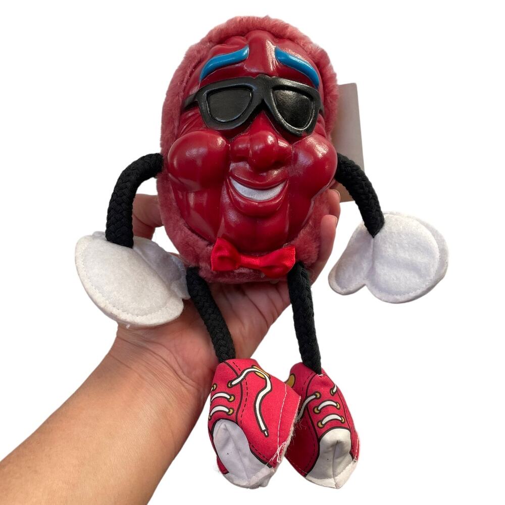 California Raisins Plush Window Clinger Rubber Face Stick Em Up Suction TAGS